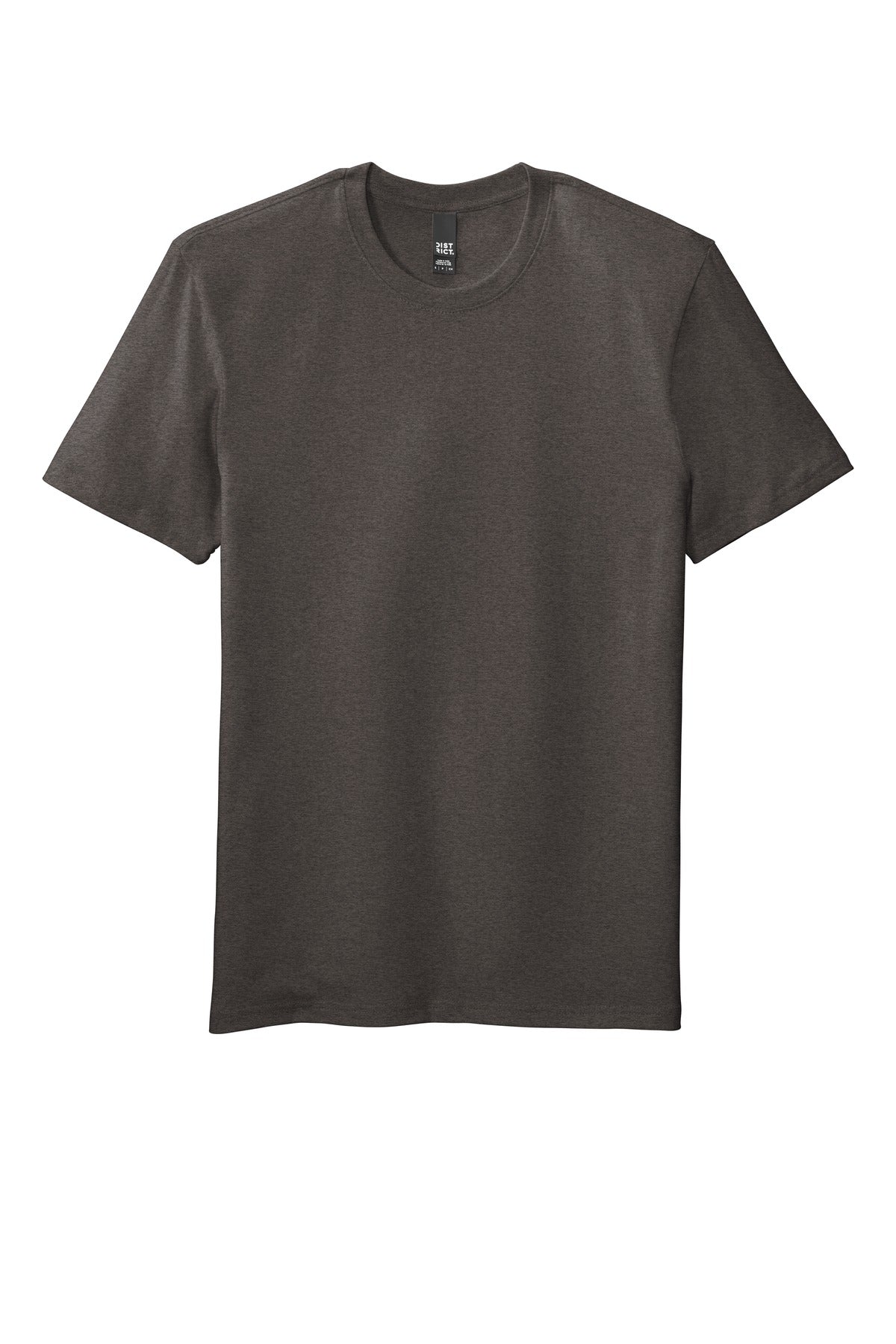 Custom Embroidered District T-Shirts  in Heathered Charcoal