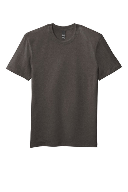 Custom Embroidered District T-Shirts  in Heathered Charcoal