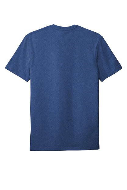 Custom Embroidered District T-Shirts  in Heathered Deep Royal