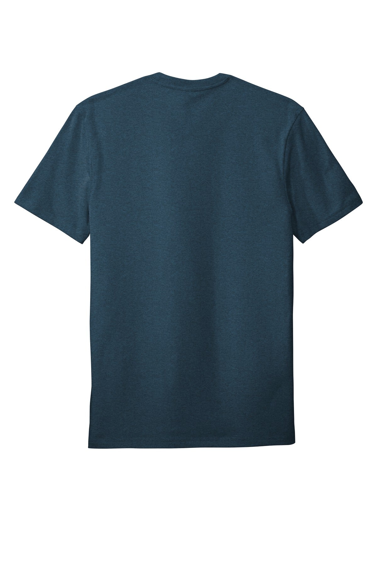 Custom Embroidered District T-Shirts  in Heathered Neptune Blue