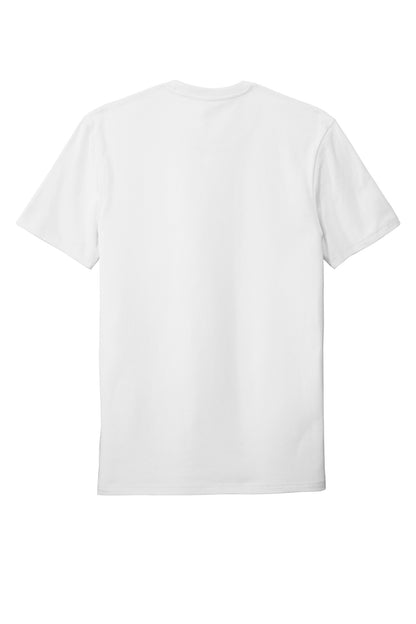 Custom Embroidered District T-Shirts  in White