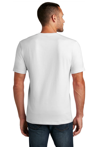 Custom Embroidered District  Flex Tee DT7500,White