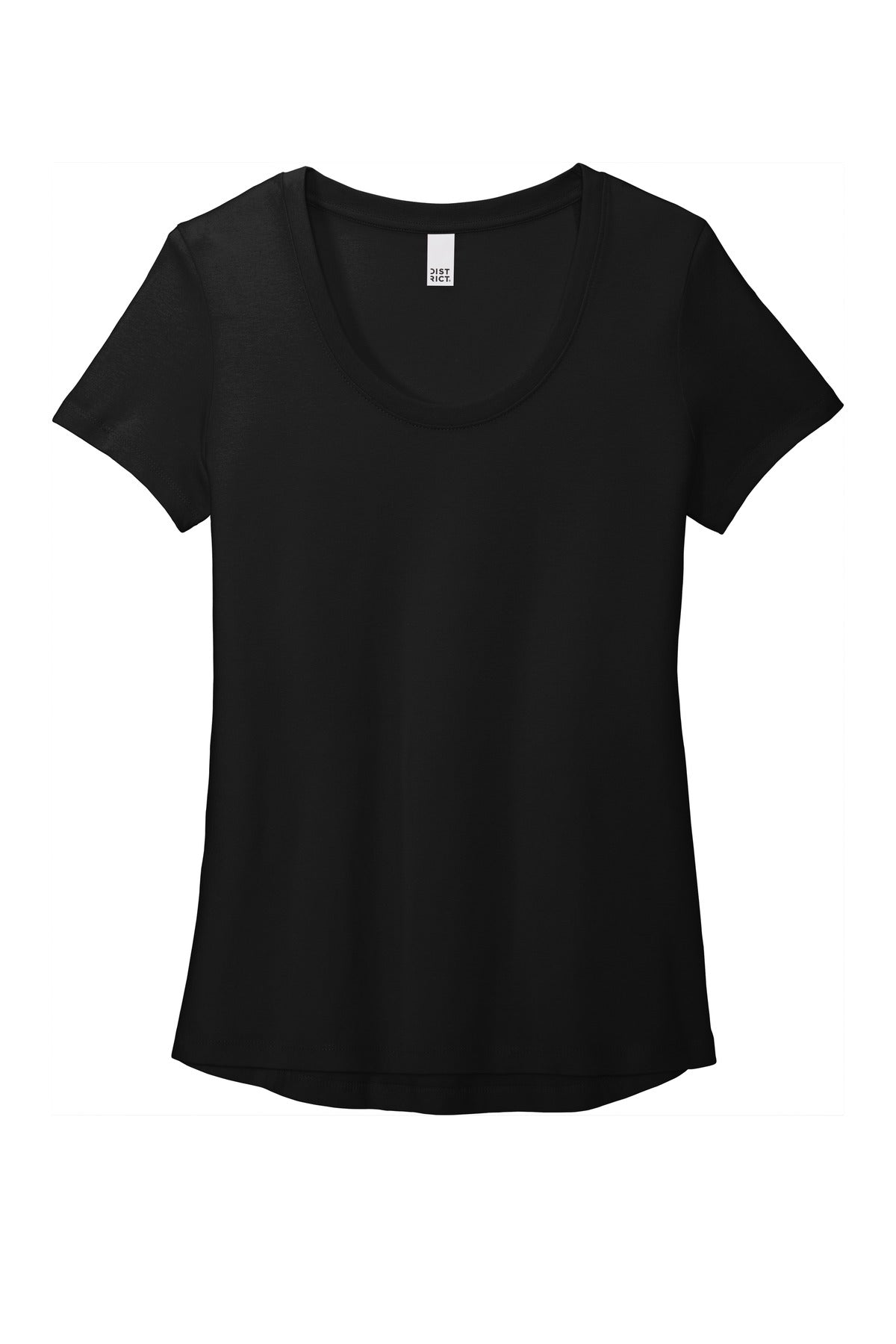 Custom Embroidered District T-Shirts  in Black