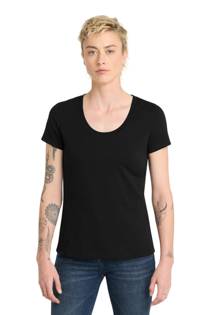 Custom Embroidered District T-Shirts  in Black