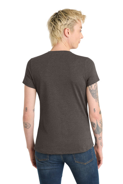 Custom Embroidered District T-Shirts  in Heathered Charcoal