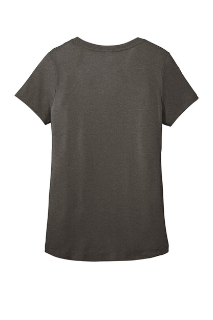 Custom Embroidered District T-Shirts  in Heathered Charcoal