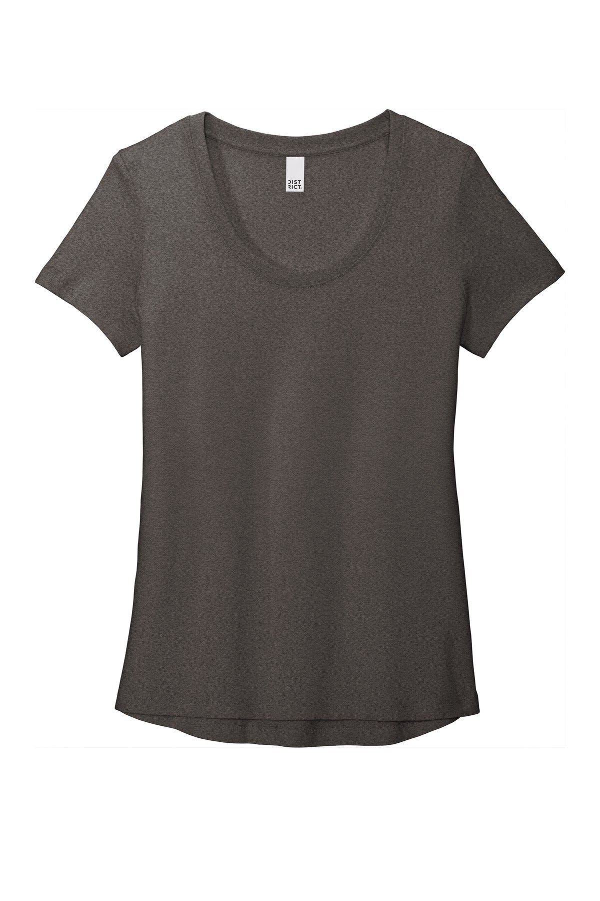 Custom Embroidered District T-Shirts  in Heathered Charcoal