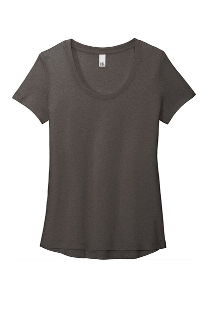 Custom Embroidered District T-Shirts  in Heathered Charcoal