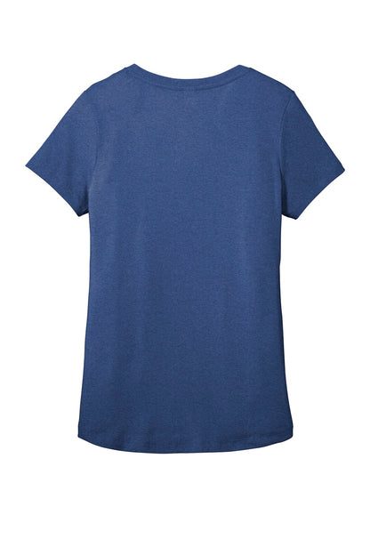 Custom Embroidered District T-Shirts  in Heathered Deep Royal