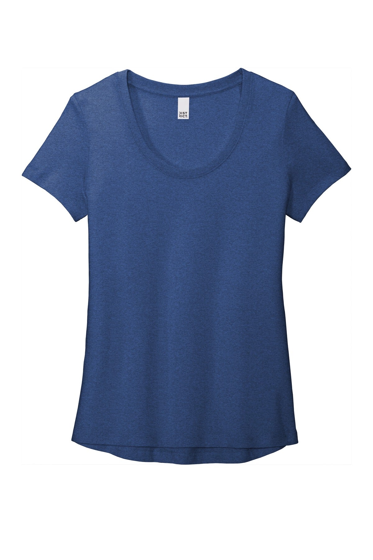 Custom Embroidered District T-Shirts  in Heathered Deep Royal