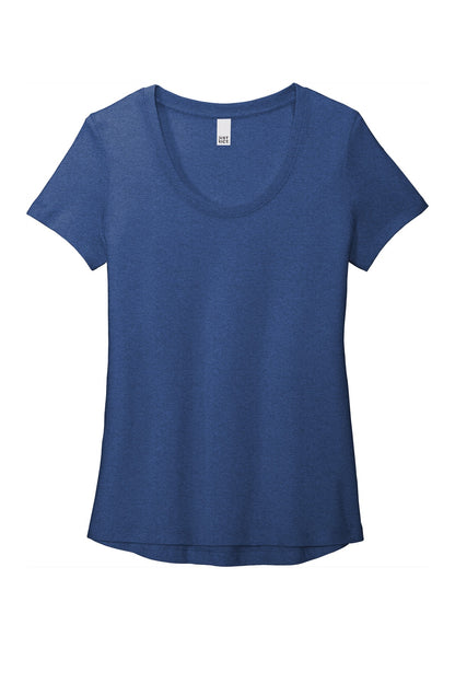 Custom Embroidered District T-Shirts  in Heathered Deep Royal