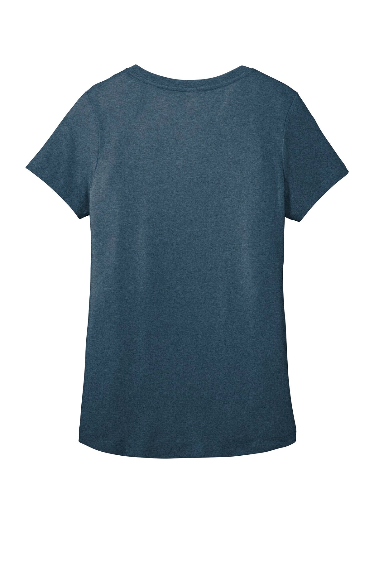 Custom Embroidered District T-Shirts  in Heathered Neptune Blue