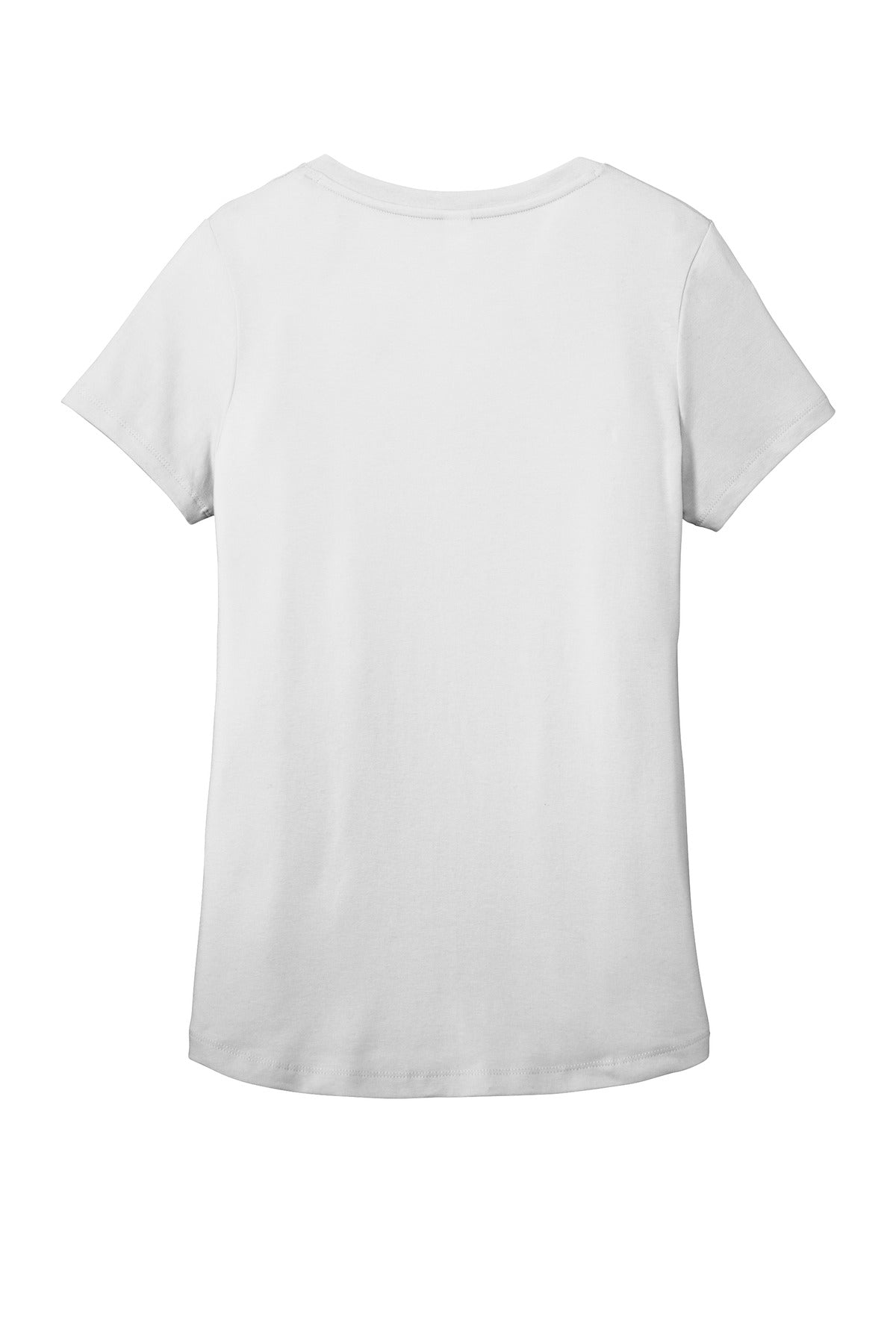 Custom Embroidered District T-Shirts  in White