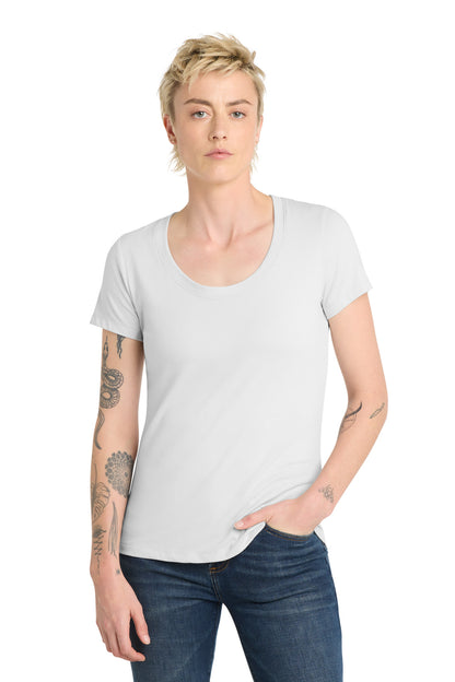 Custom Embroidered District T-Shirts  in White