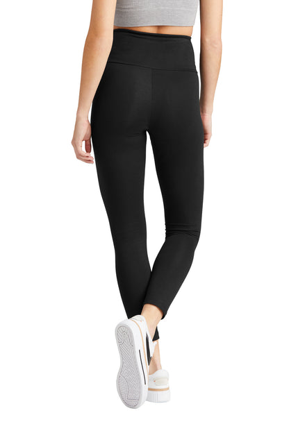 Custom Embroidered District Women's Flex High-Waist Legging DT7510,Black