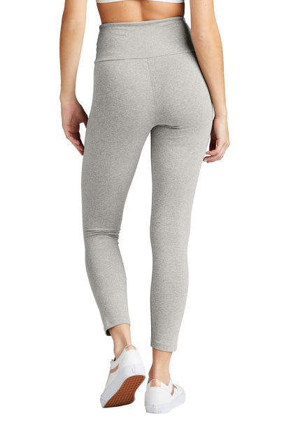 Custom Embroidered District Women's Flex High-Waist Legging DT7510,Light Heather Grey