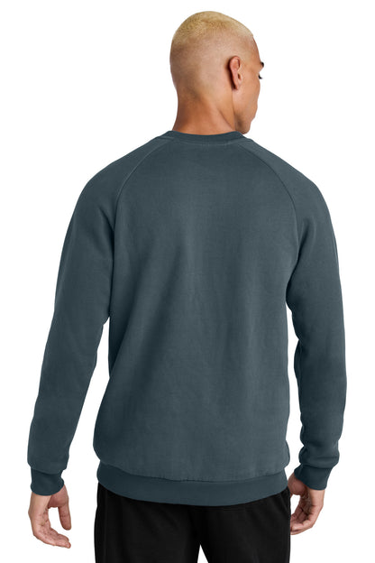 Custom Embroidered District Cloud Fleece Crew DT7804,Deep Steel Blue
