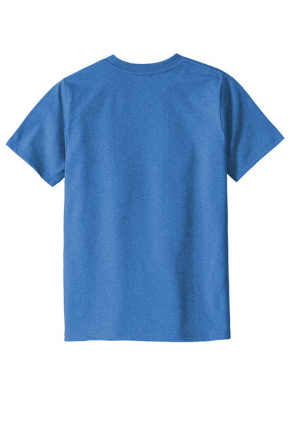 Custom Embroidered District T-Shirts  in Blue Heather