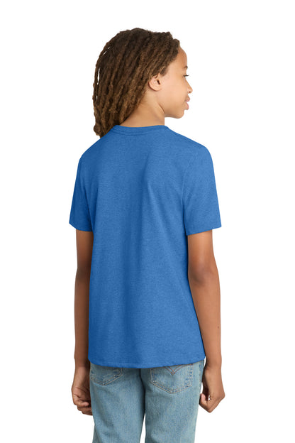 Custom Embroidered District T-Shirts  in Blue Heather