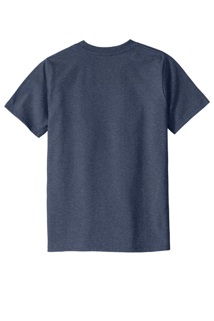 Custom Embroidered District T-Shirts  in Heathered Navy