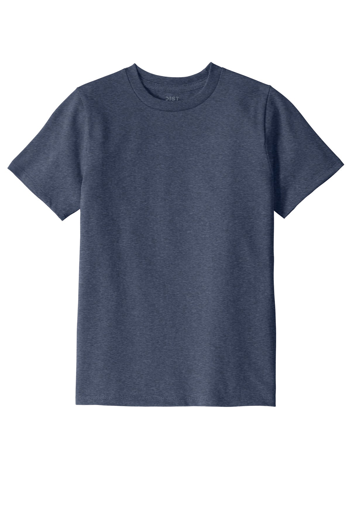 Custom Embroidered District T-Shirts  in Heathered Navy
