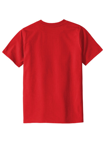Custom Embroidered District T-Shirts  in Ruby Red