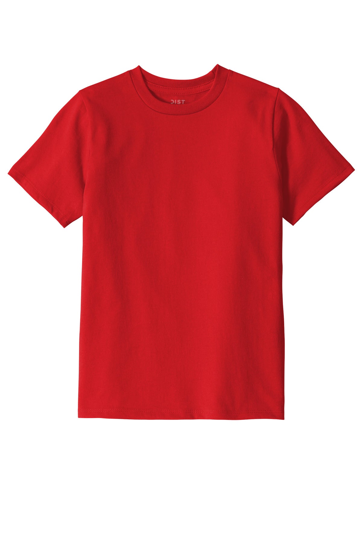 Custom Embroidered District T-Shirts  in Ruby Red