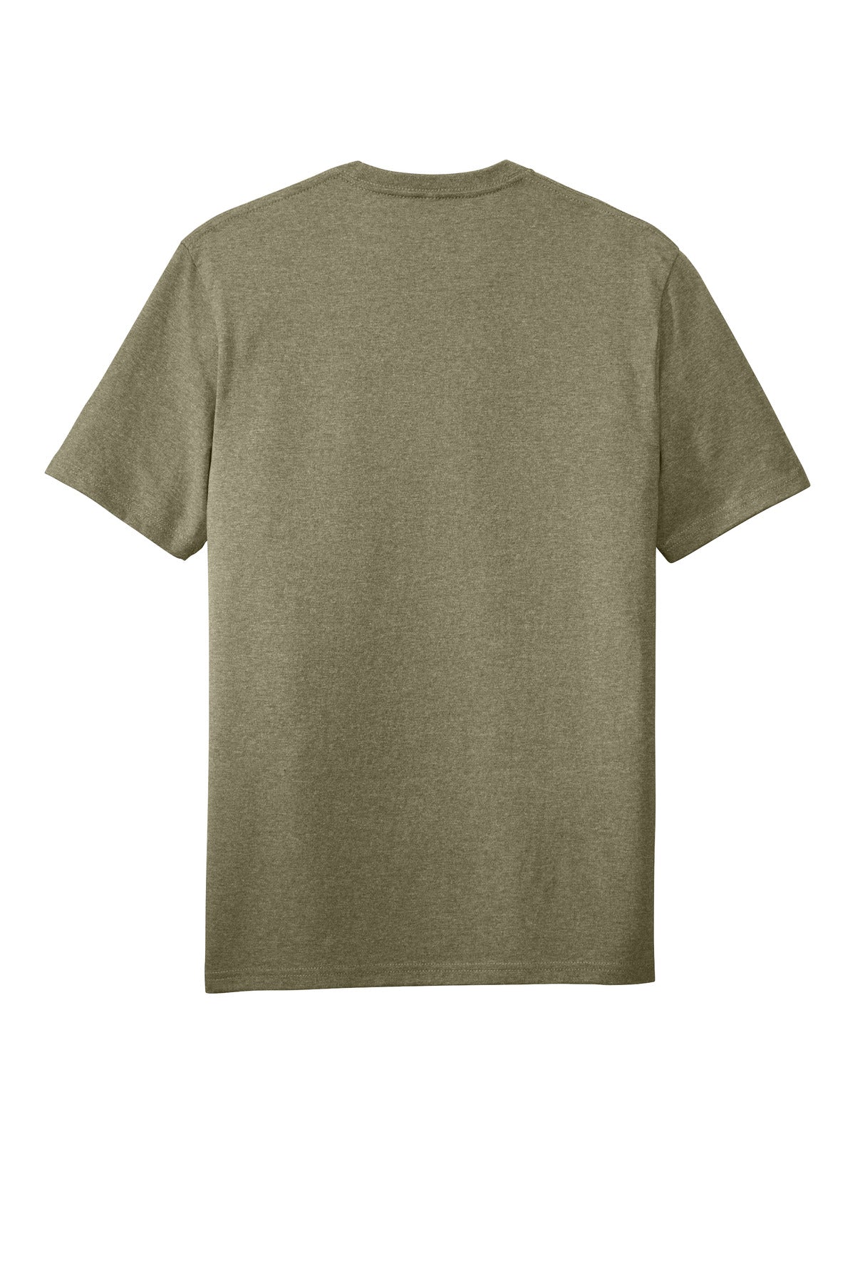 Custom Embroidered District T-Shirts  in Light Olive Heather