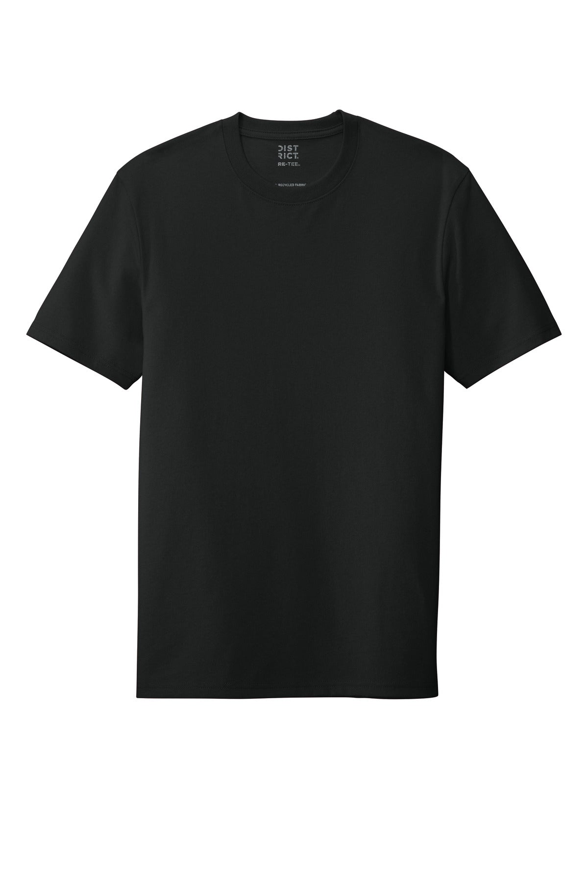 Custom Embroidered District T-Shirts  in Black