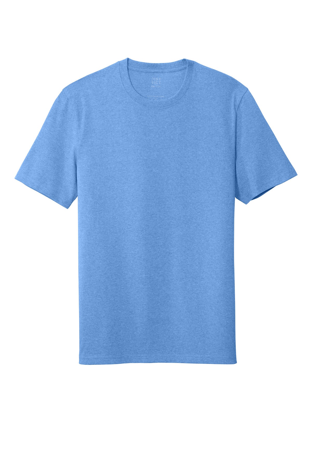 Custom Embroidered District T-Shirts  in Blue Heather