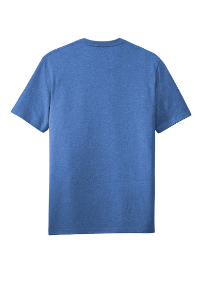 Custom Embroidered District T-Shirts  in Blue Heather