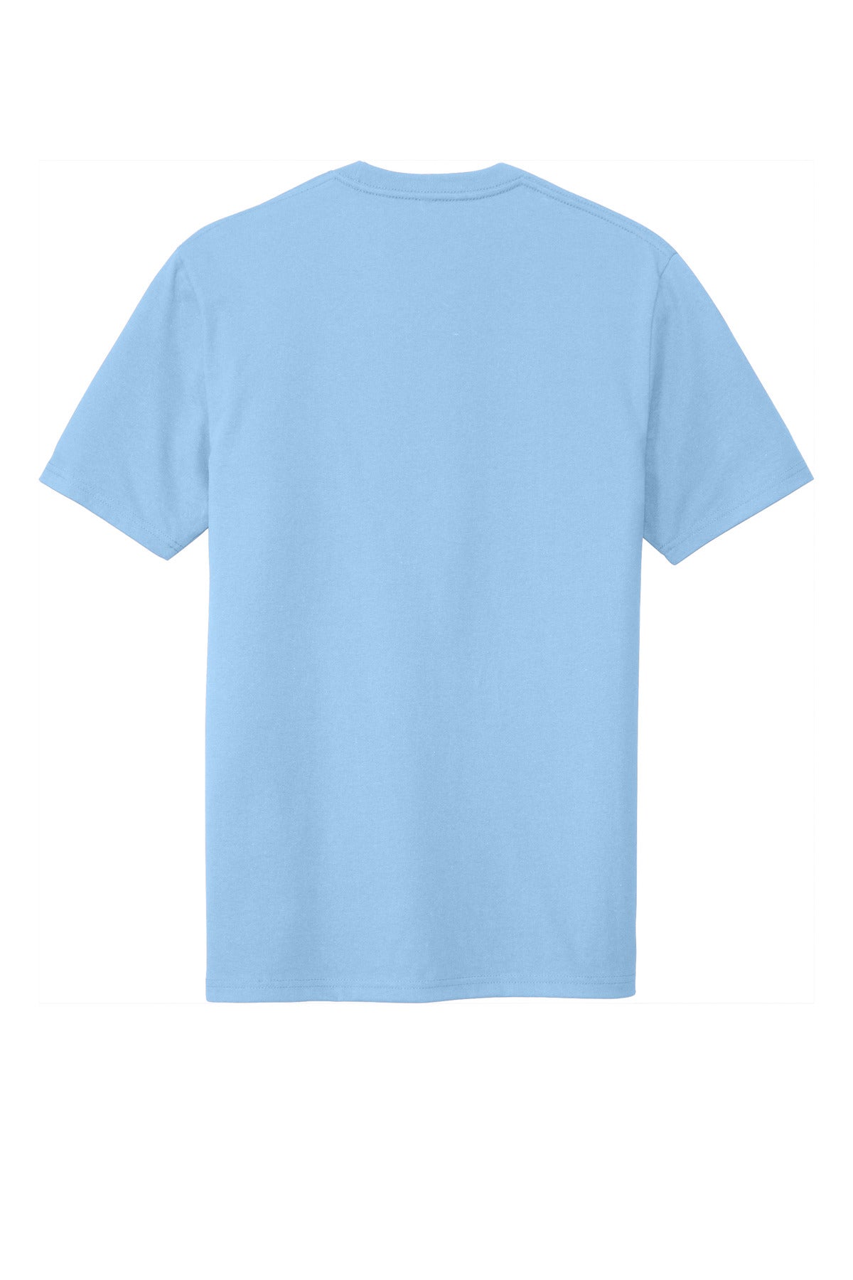 Custom Embroidered District T-Shirts  in Crystal Blue