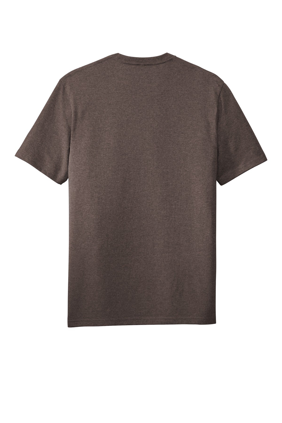 Custom Embroidered District T-Shirts  in Deep Brown Heather