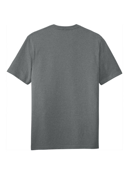 Custom Embroidered District T-Shirts  in Deep Grey Heather