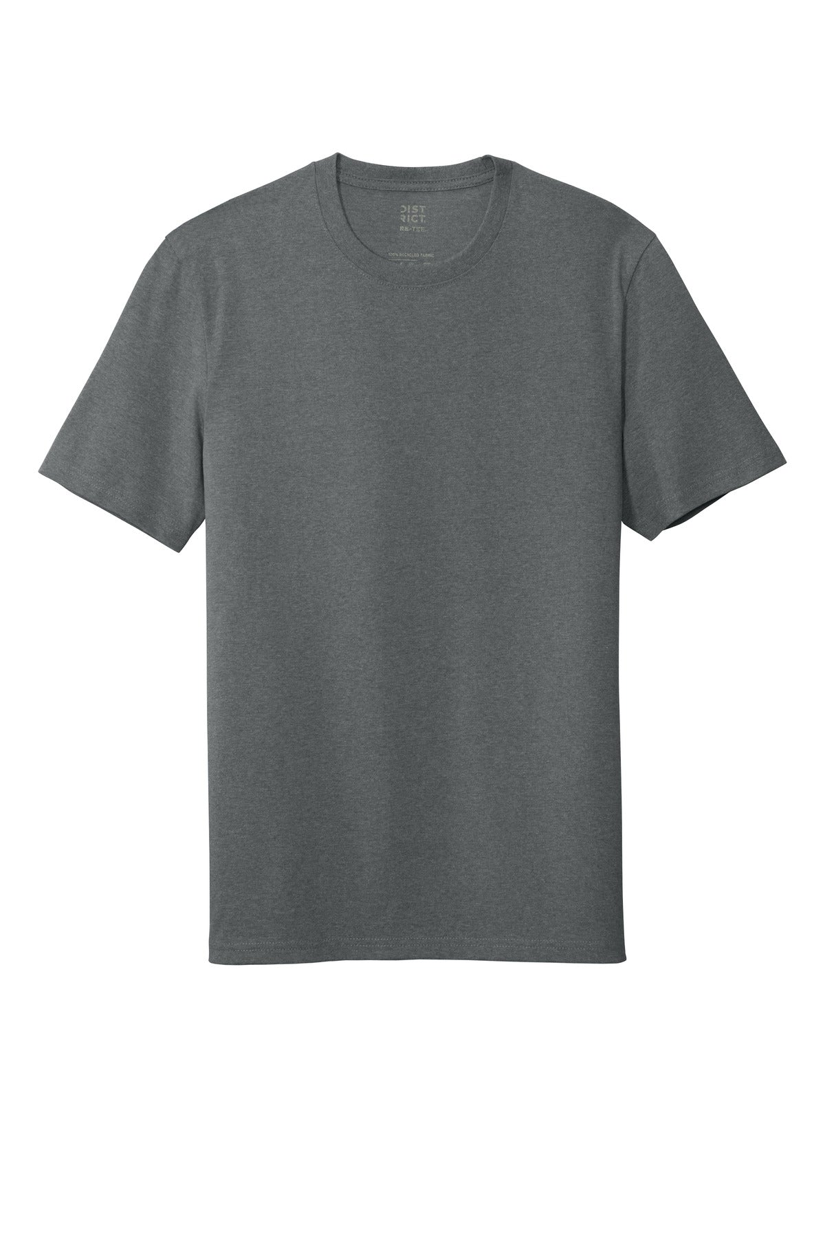 Custom Embroidered District T-Shirts  in Deep Grey Heather