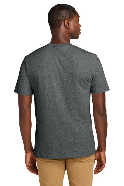 Custom Embroidered District T-Shirts  in Deep Grey Heather