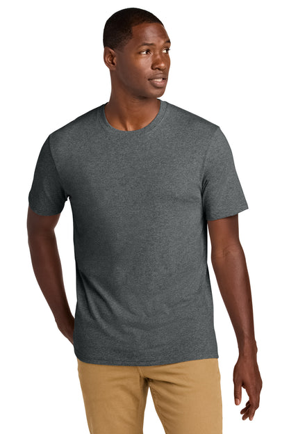 Custom Embroidered District T-Shirts  in Deep Grey Heather
