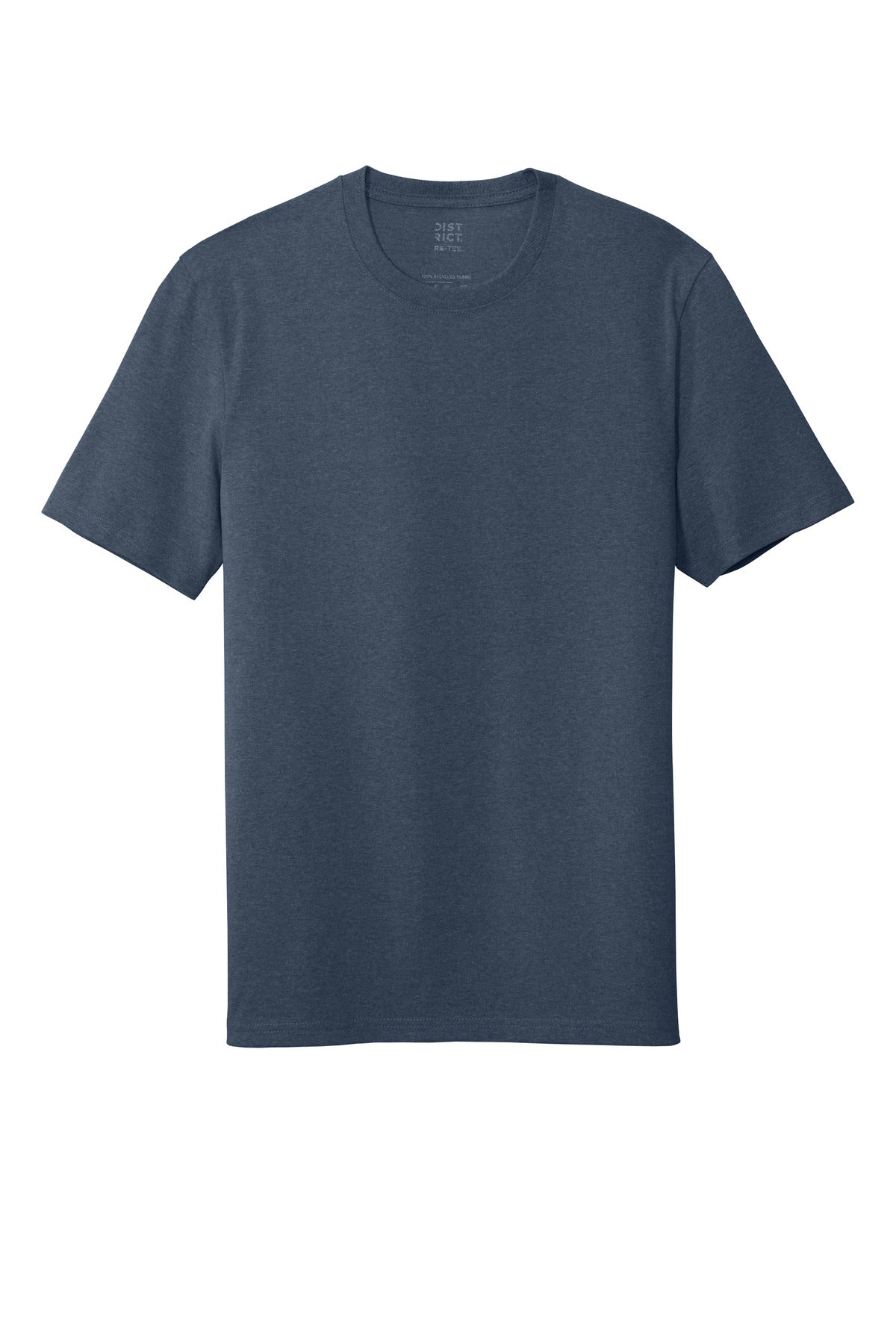 Custom Embroidered District T-Shirts  in Heathered Navy