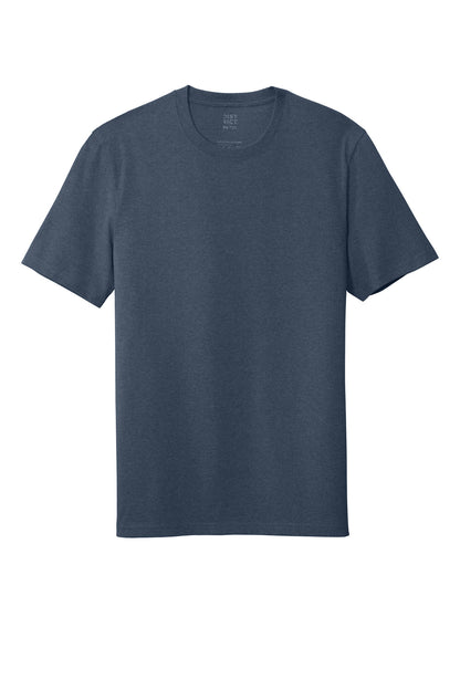 Custom Embroidered District T-Shirts  in Heathered Navy