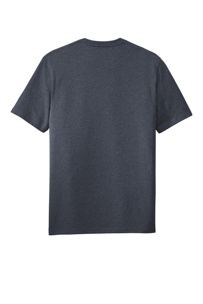 Custom Embroidered District T-Shirts  in Heathered Navy