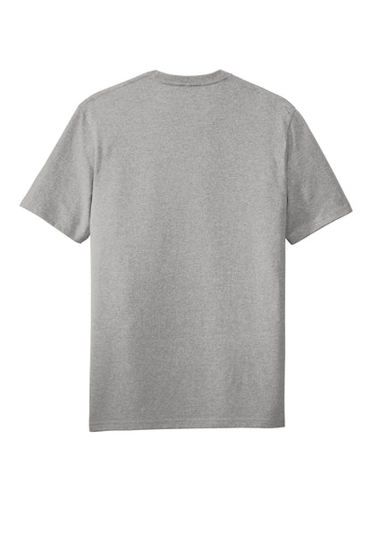 Custom Embroidered District T-Shirts  in Light Heather Grey