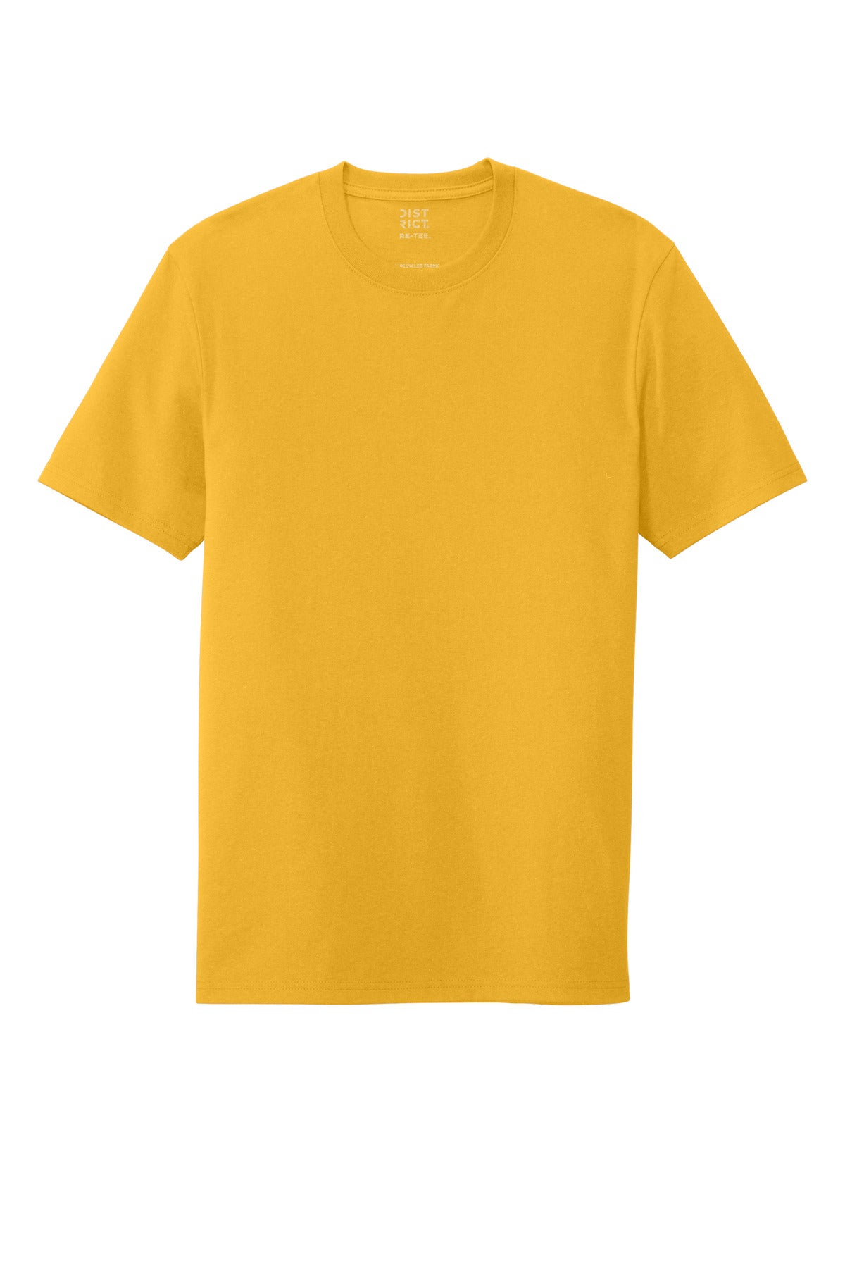 Custom Embroidered District T-Shirts  in Maize Yellow
