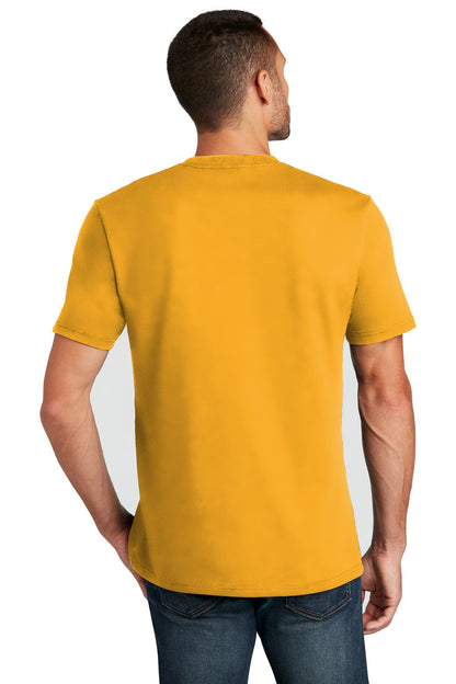 Custom Embroidered District T-Shirts  in Maize Yellow