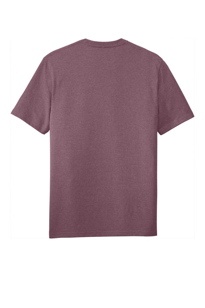 Custom Embroidered District T-Shirts  in Maroon Heather
