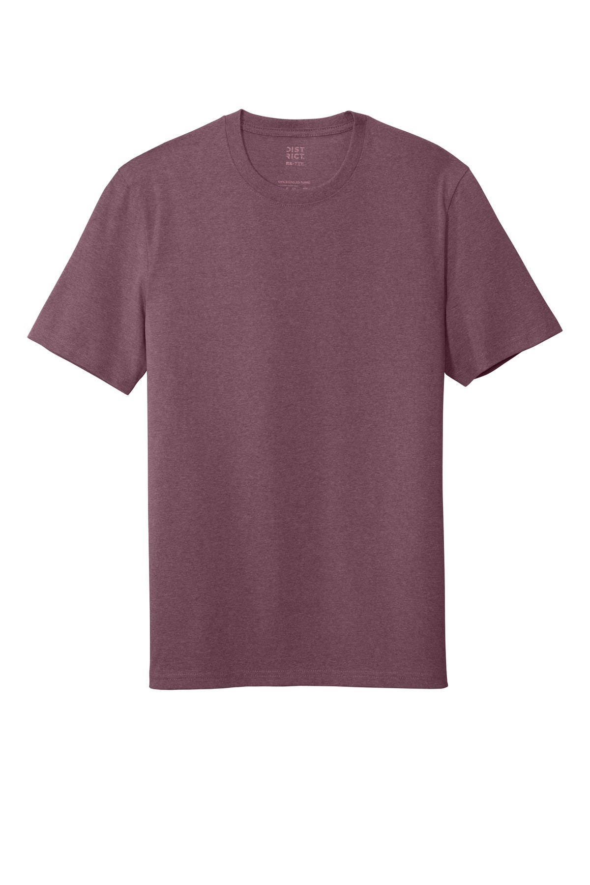 Custom Embroidered District T-Shirts  in Maroon Heather
