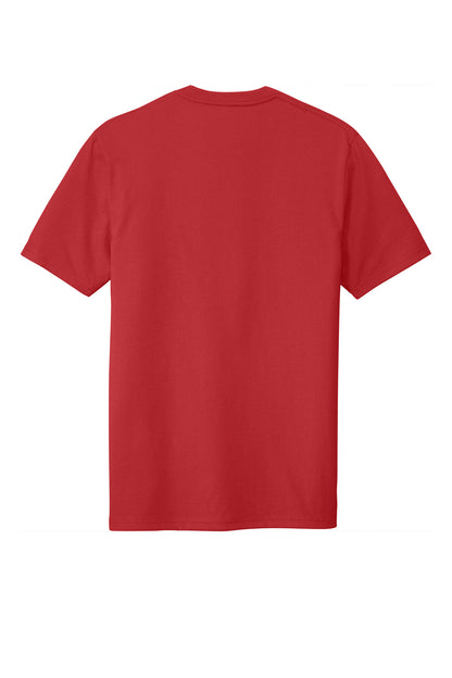Custom Embroidered District T-Shirts  in Ruby Red