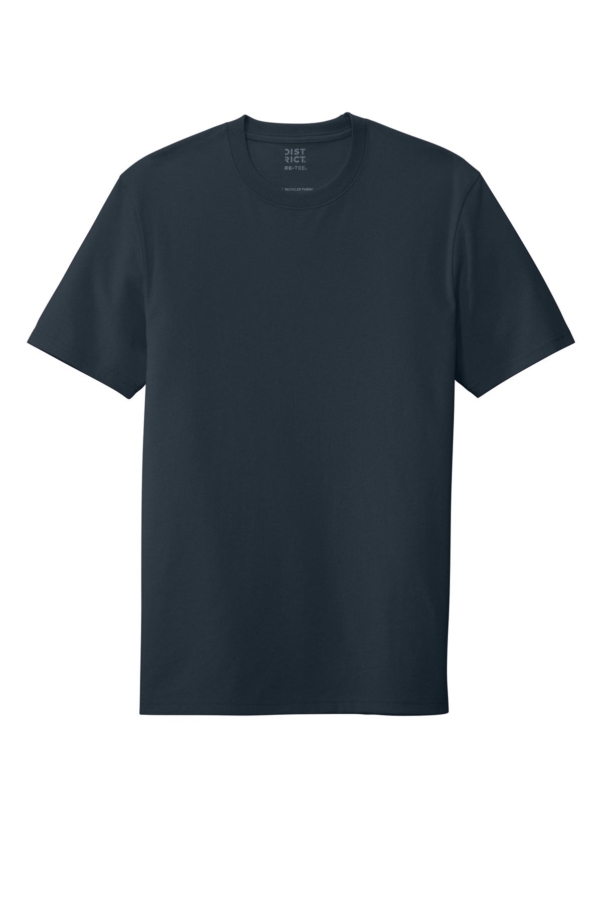 Custom Embroidered District T-Shirts  in True Navy