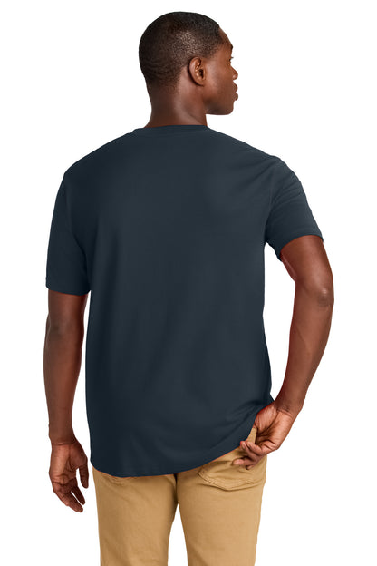 Custom Embroidered District T-Shirts  in True Navy