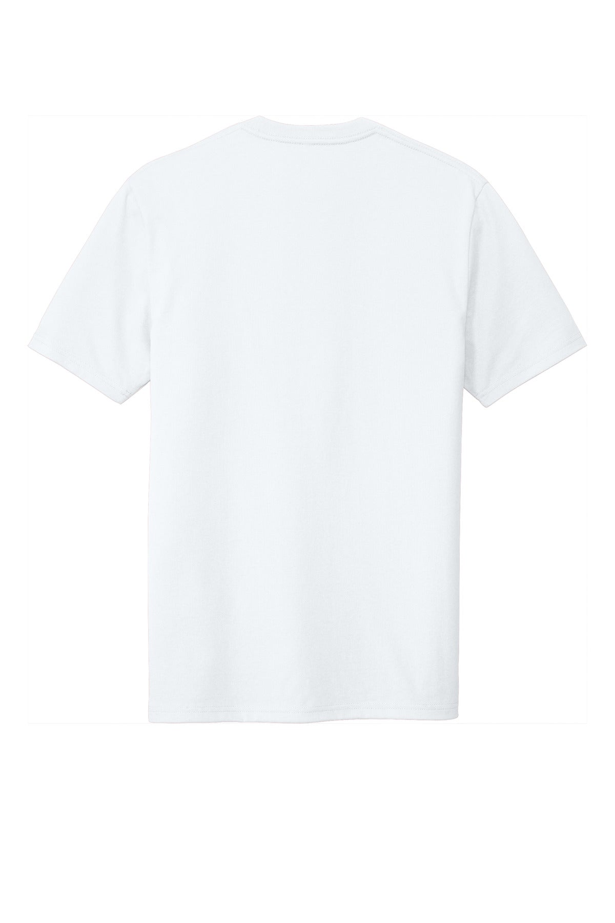 Custom Embroidered District T-Shirts  in White
