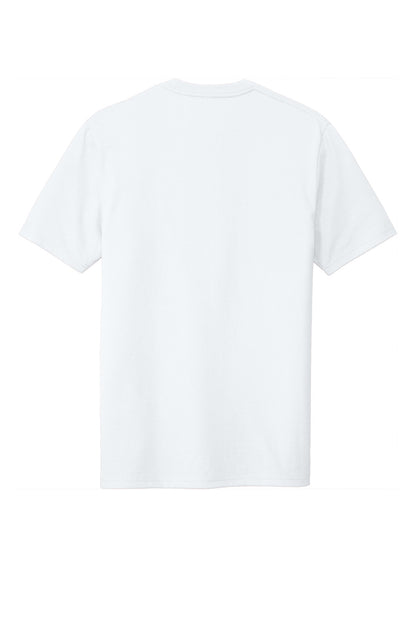 Custom Embroidered District T-Shirts  in White